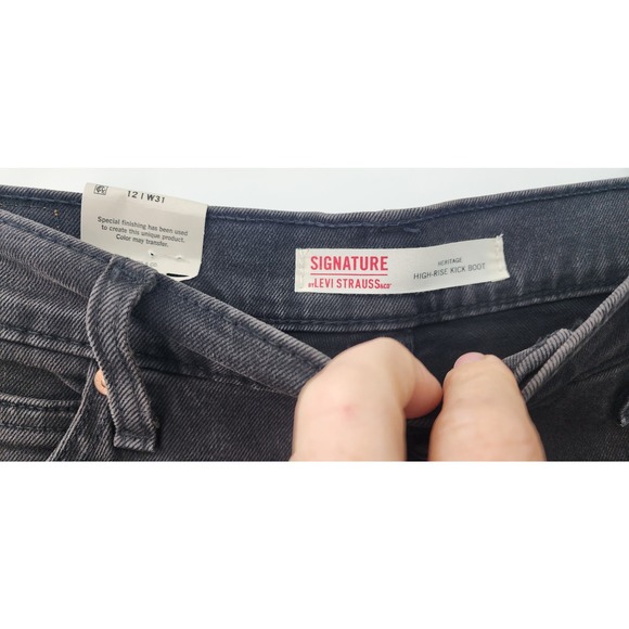 NEW NWT Signature Levis Stratus High Rise Kick Boot Black Wash 12 - Picture 5 of 7